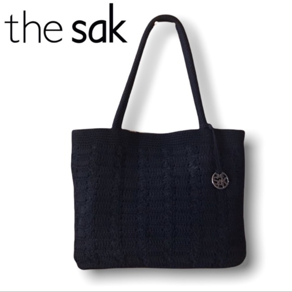 The Sak Bags The Sak Large Black Crochet Tote Shoulder Bag Poshmark